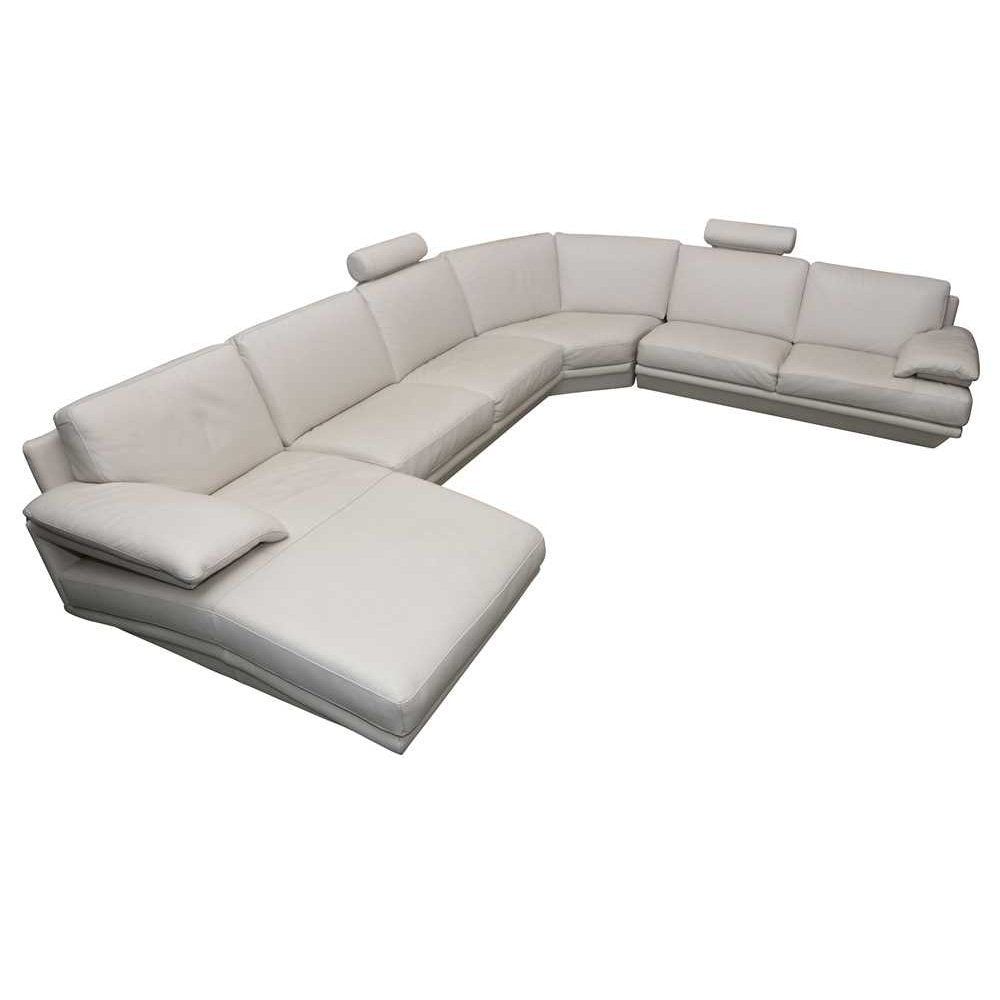 Taupe store leather sectional