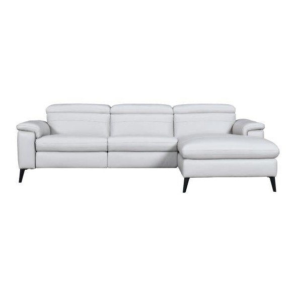 Light grey deals leather sectional