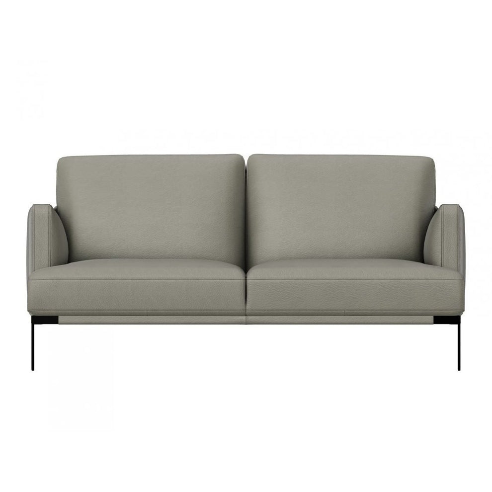 ESTRO LIGHT GREY LEATHER LOVESEAT – Sandy's Furniture Store