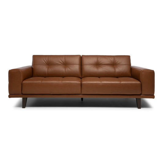 TOLEDO CARAMEL LEATHER LOVESEAT