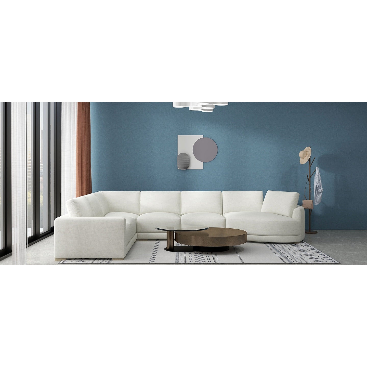 4PC. MARINO PEARL FABRIC SECTIONAL