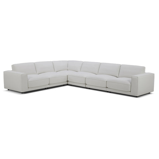 7PC. DOVE FABRIC SECTIONAL WITH OTTOMAN