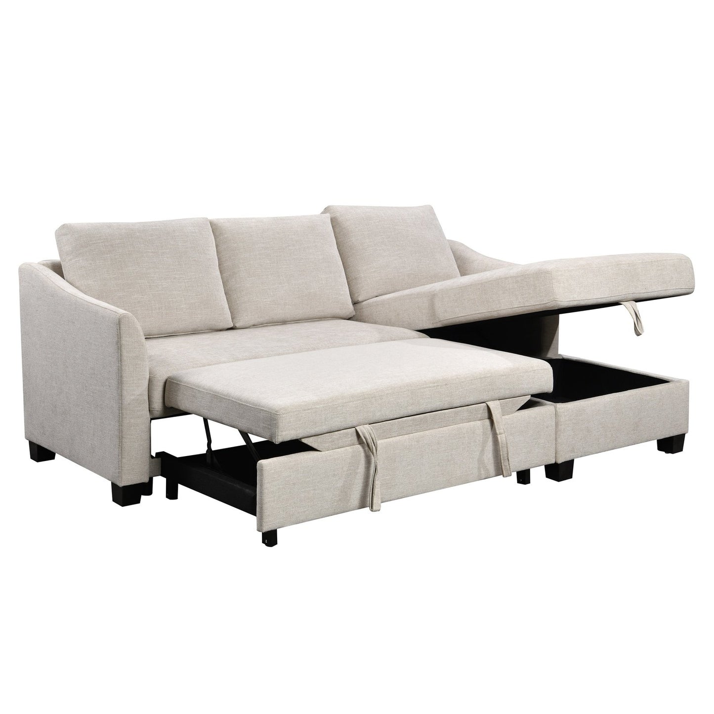 SELINA SOFABED WITH STORAGE CHAISE