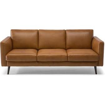 DESTREZZA CARAMEL LEATHER SOFA