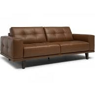 TOLEDO CARAMEL LEATHER LOVESEAT