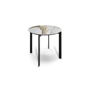 WIRE MARBLE TOP END TABLE