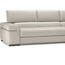 AVANA TAUPE LEATHER APARTMENT SOFA