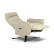 SYDNEY CAMEL LEATHER SWIVEL RECLINER